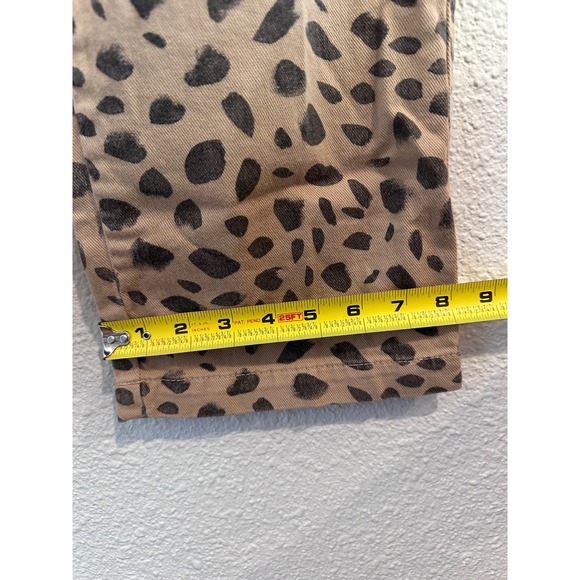 Marine Layer Allison Pants Leopard Print Tan Charcoal Drawstring XS - Picture 10 of 10